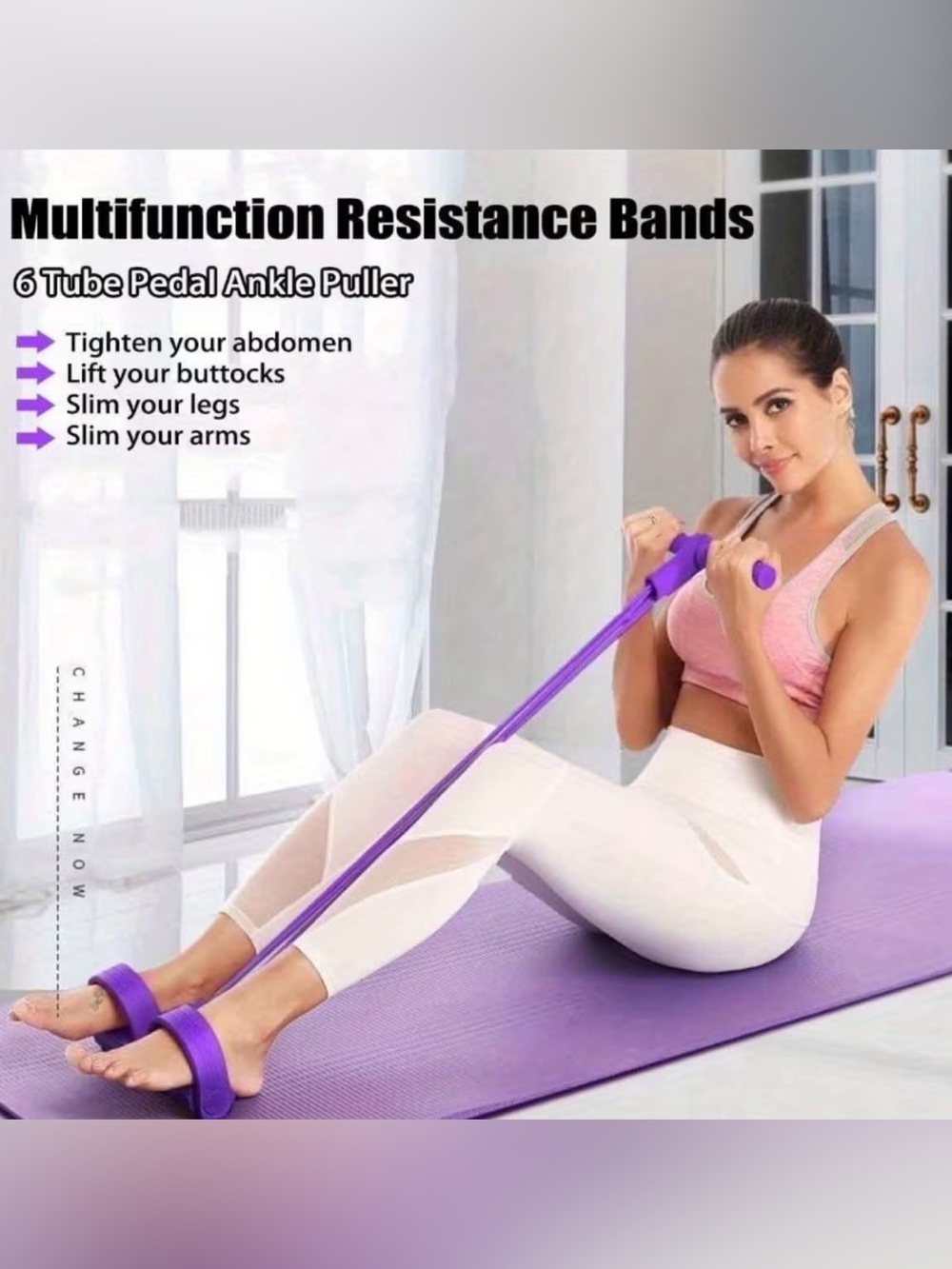 Purple Multifunction Resistance Band